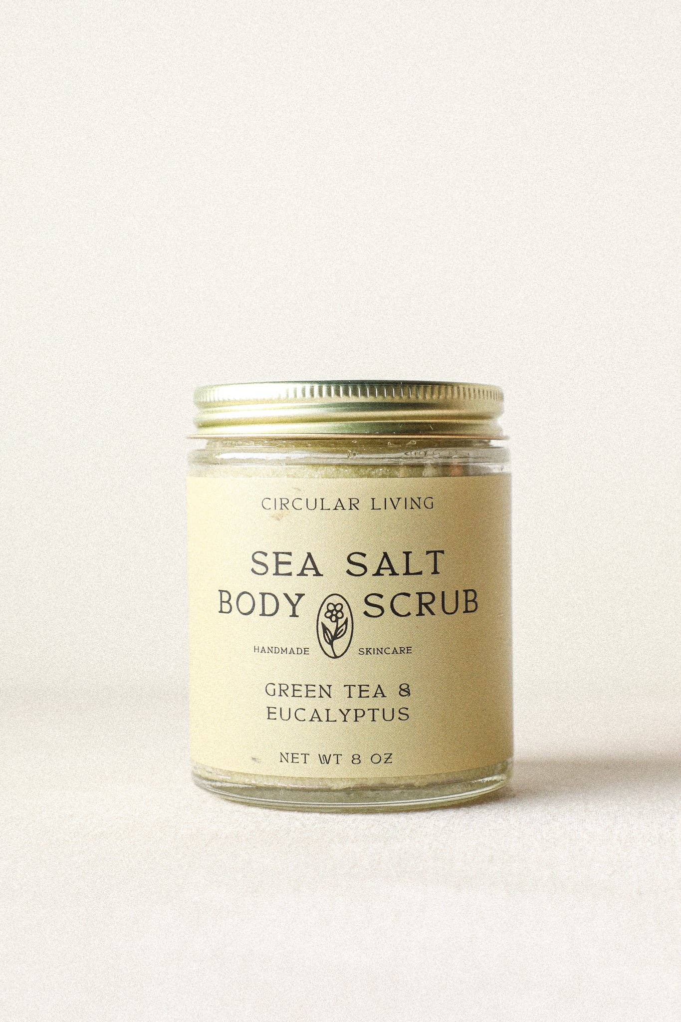 Sea Salt Body Scrub, Green Tea & Eucalyptus