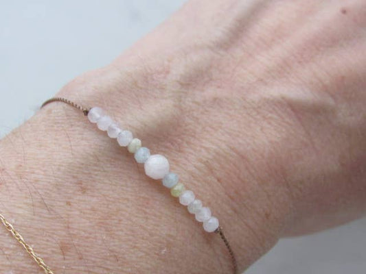 Aquamarine Morganite Bracelet