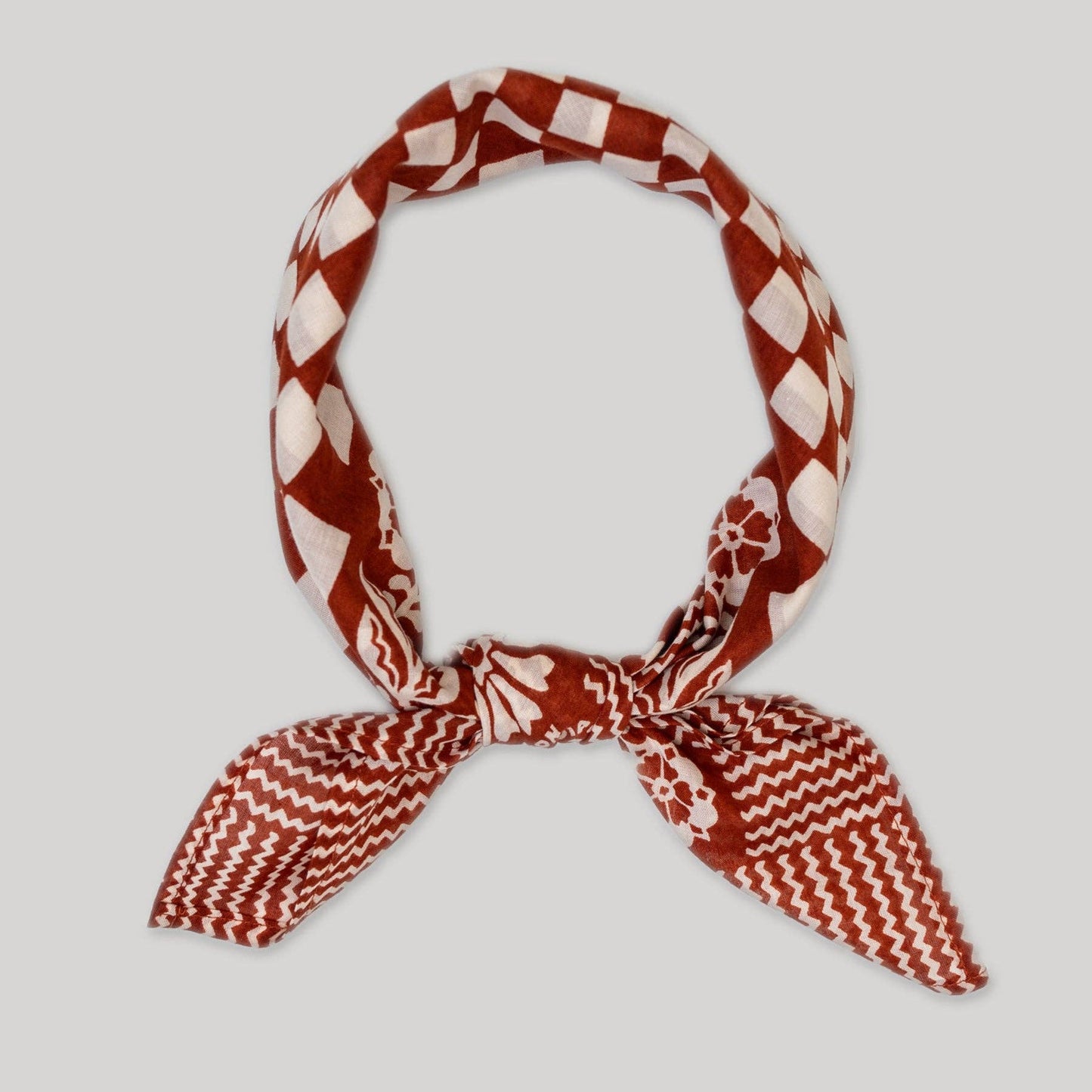 Cotton Sundial Bandana | Chili