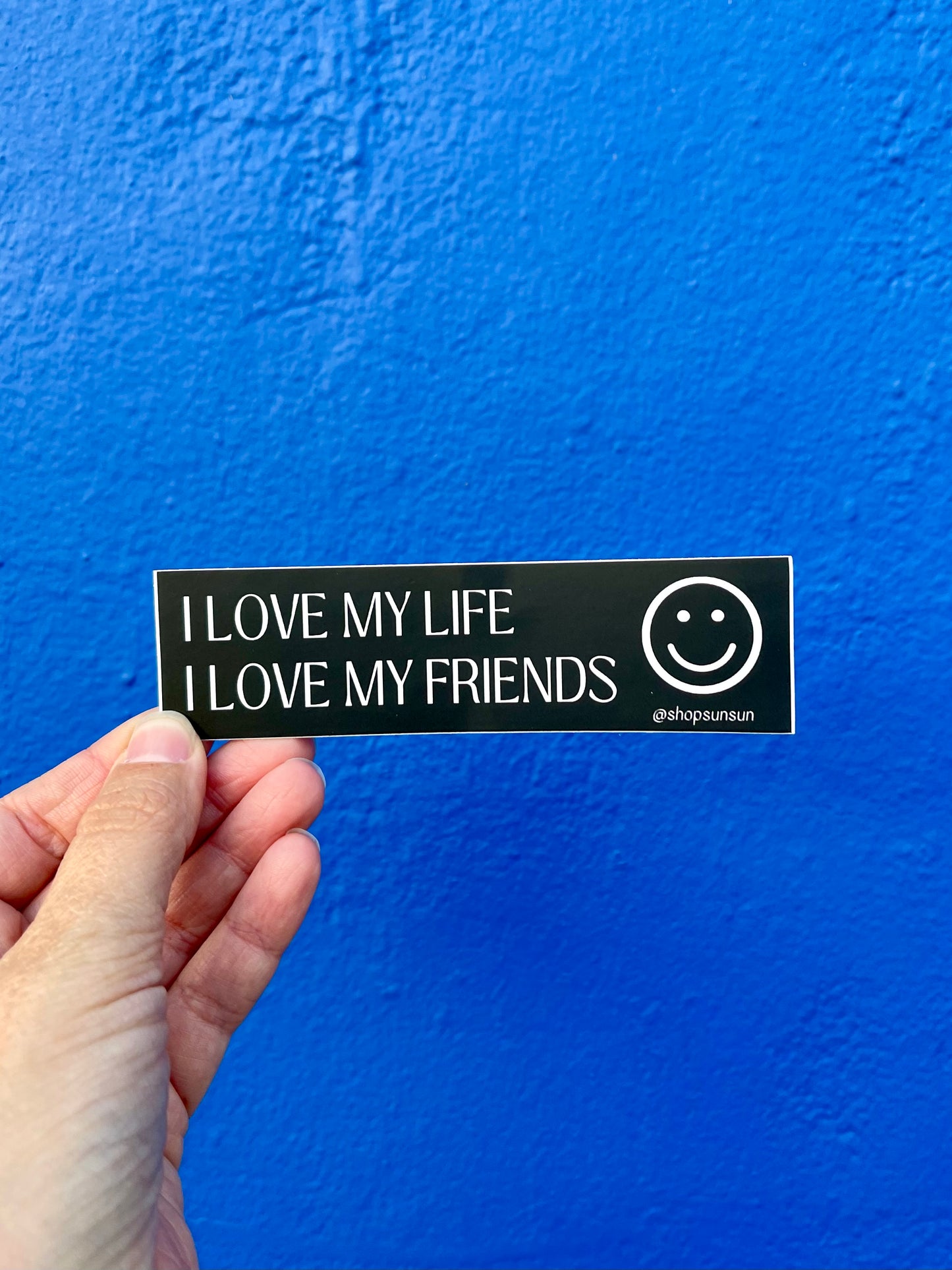 I Love My Life I Love My Friends Sticker