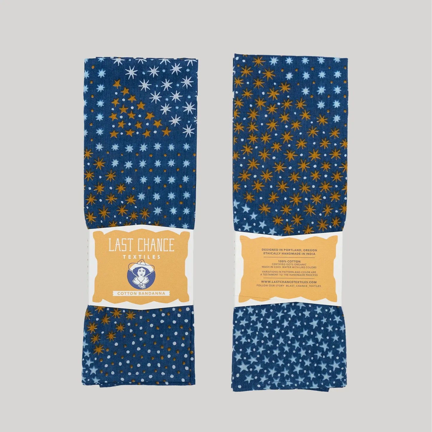 Cotton Starry Bandana | Navy