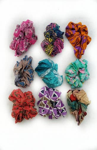 Vintage Silk Scrunchie
