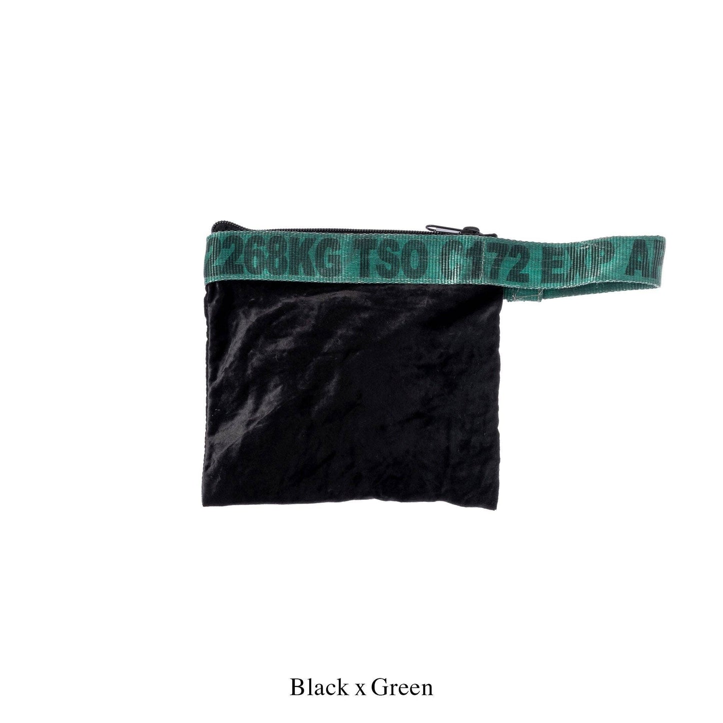 VINTAGE SLING BELT POUCH: Black x Green