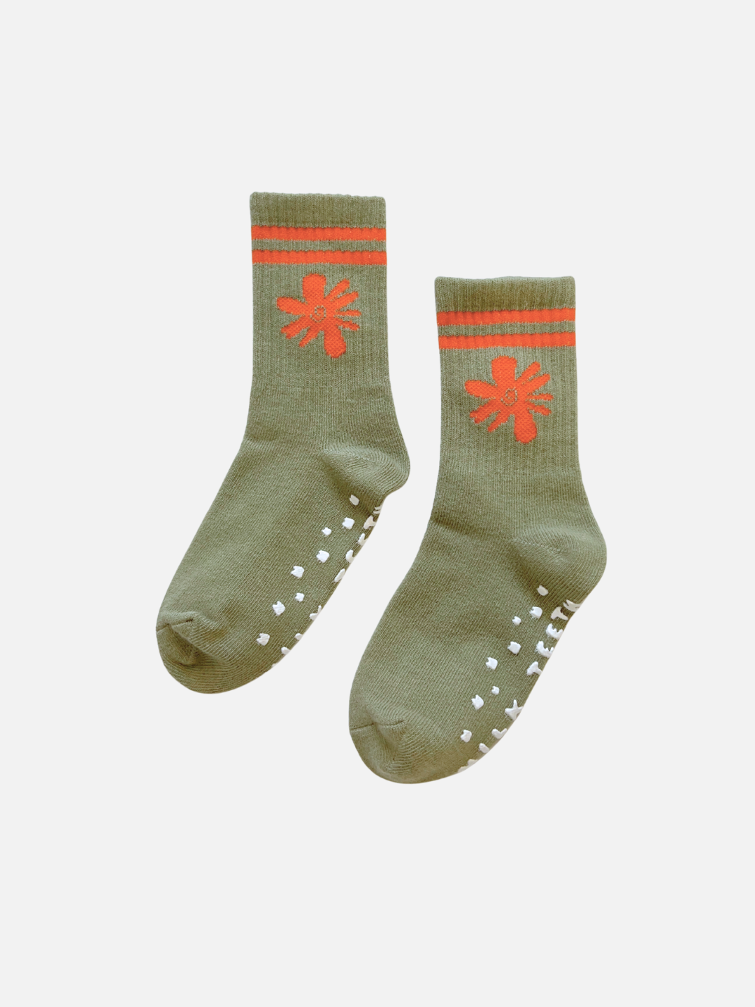 RIBBED GRIP SOCK: Snail / 1-3Y