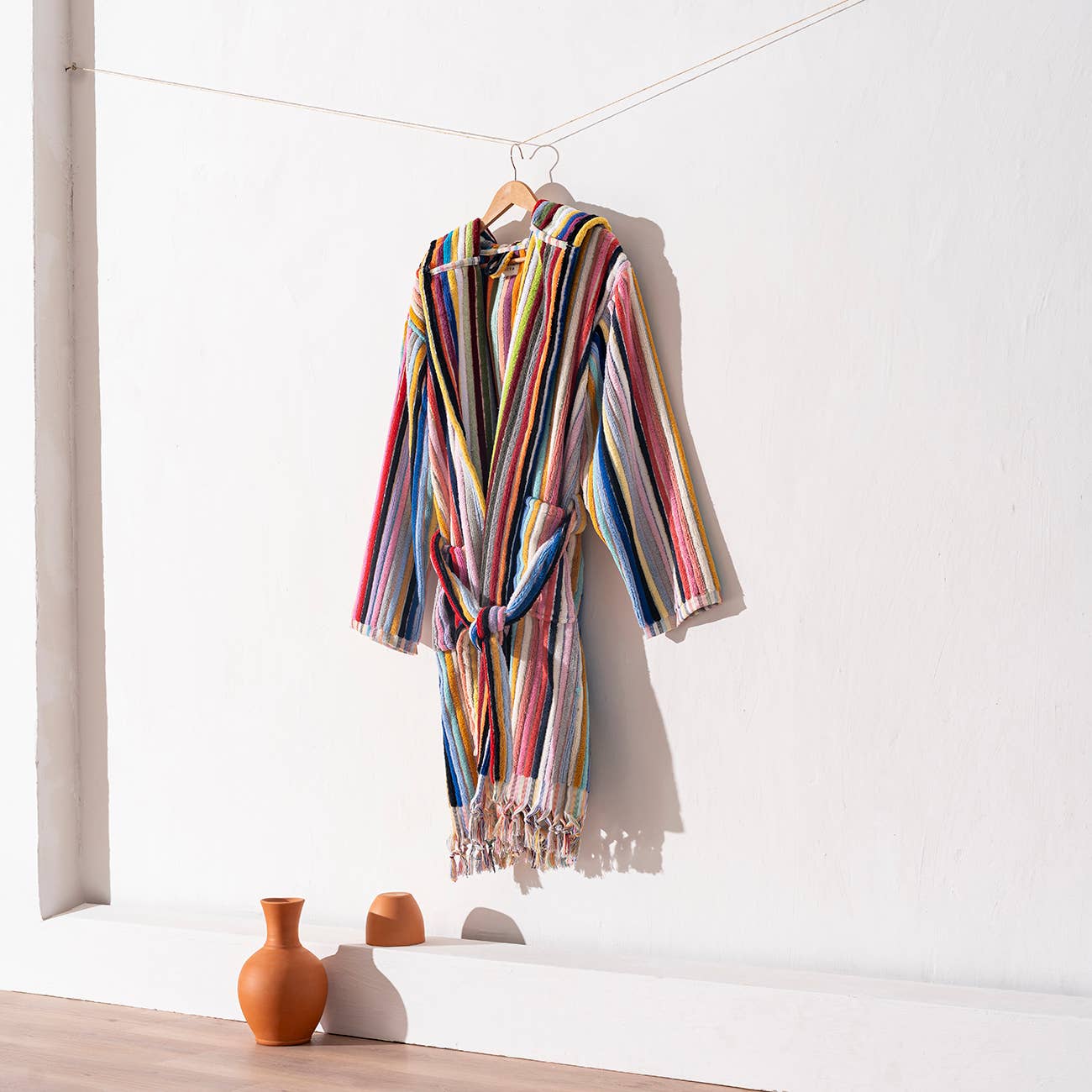 Rainbow Stripe Bathrobe