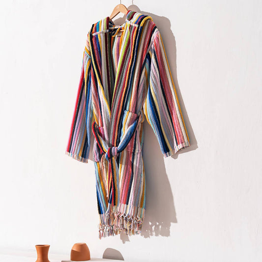 Rainbow Stripe Bathrobe